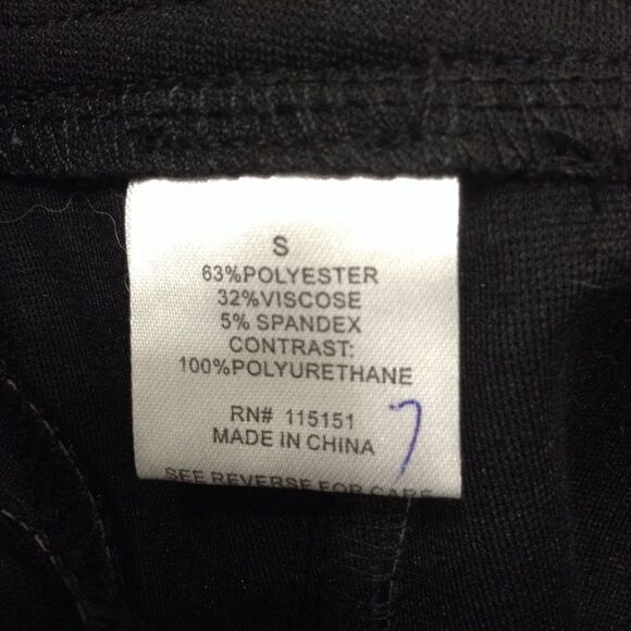 Romeo & Juliet Couture Tuxedo Style Leggins Sz S - Picture 6 of 8